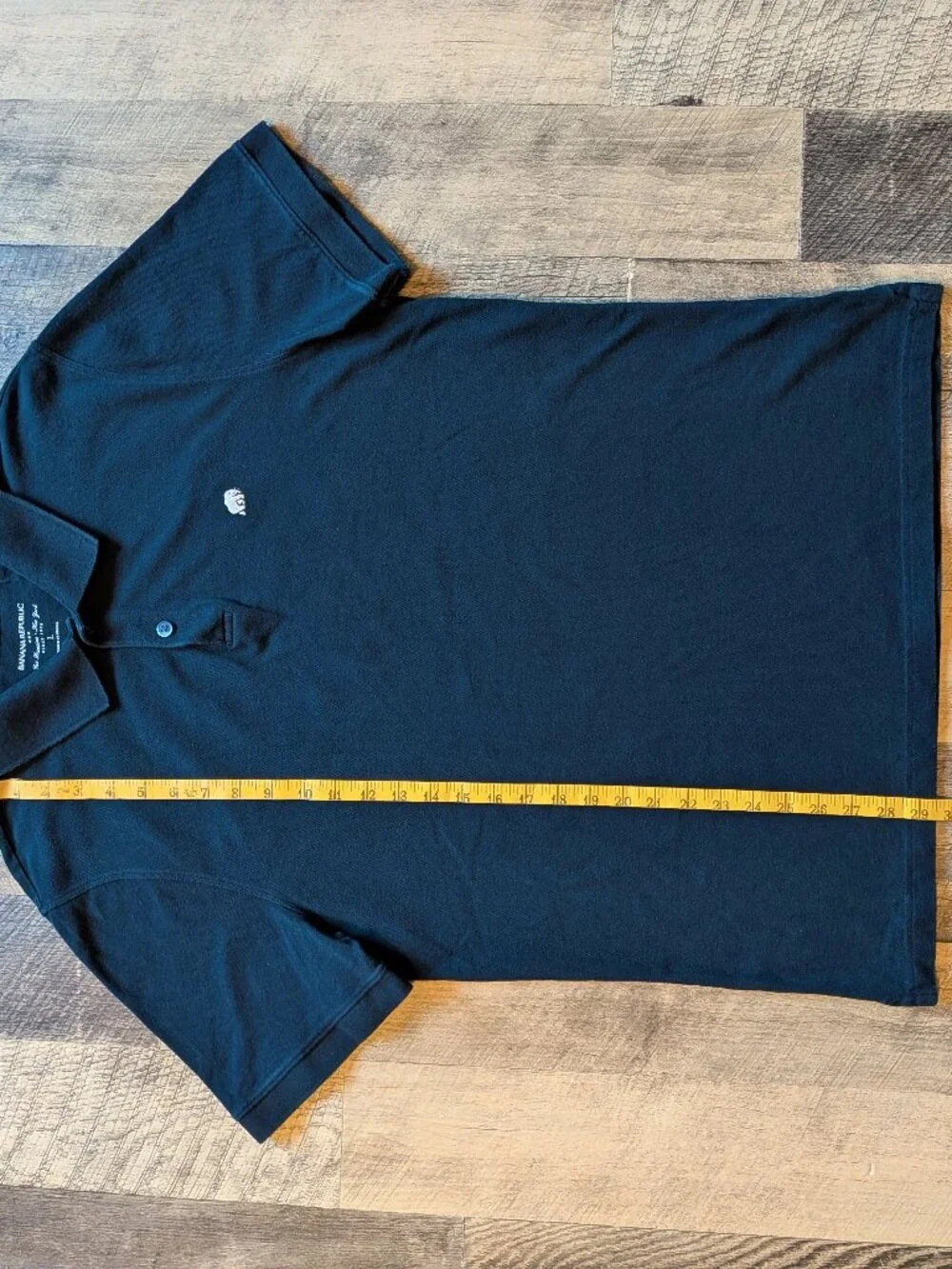 Banana Republic Polo Shirt Black Cotton Large